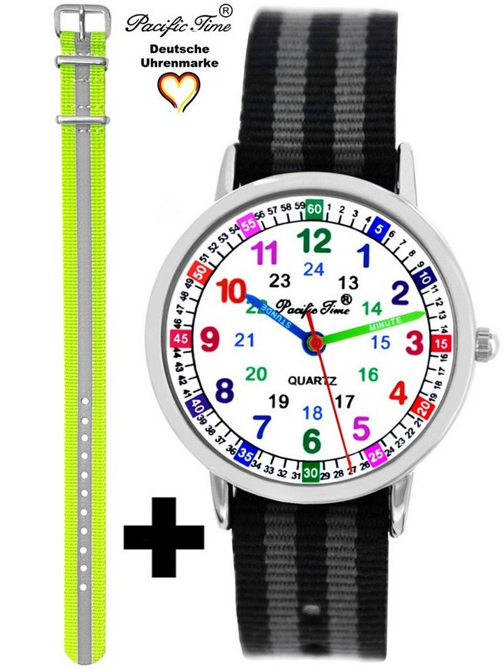 Pacific Time Quarzuhr Set Kinder Armbanduhr Lernuhr Wechselarmband, Mix und Match Design - Gratis Versand von Pacific Time