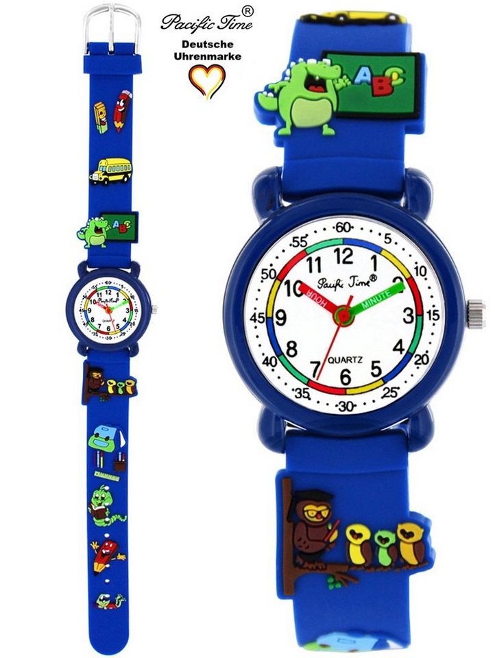 Pacific Time Quarzuhr Kinder Armbanduhr Lernuhr Schulstart Silikonarmband, Gratis Versand von Pacific Time