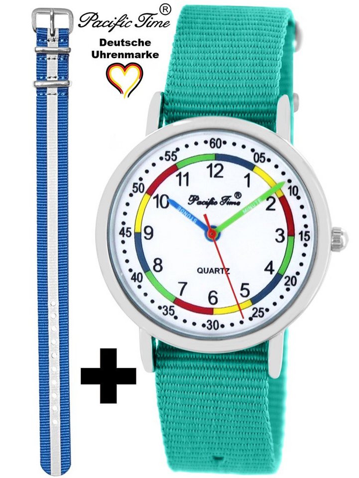 Pacific Time Quarzuhr Set Kinder Armbanduhr First Lernuhr Wechselarmband, Mix und Match Design - Gratis Versand von Pacific Time