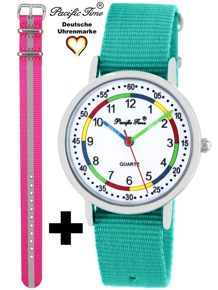 Pacific Time Quarzuhr Set Kinder Armbanduhr First Lernuhr Wechselarmband, Mix und Match Design - Gratis Versand von Pacific Time