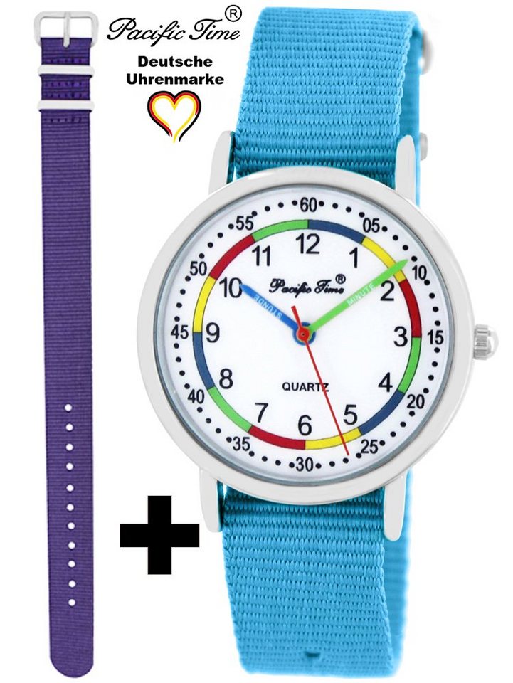 Pacific Time Quarzuhr Set Kinder Armbanduhr First Lernuhr Wechselarmband, Mix und Match Design - Gratis Versand Pacific Time Quarzuhr Set Kinder Armbanduhr First Lernuhr Wechselarmband, Mix und Match Design - Gratis Versand von Pacific Time