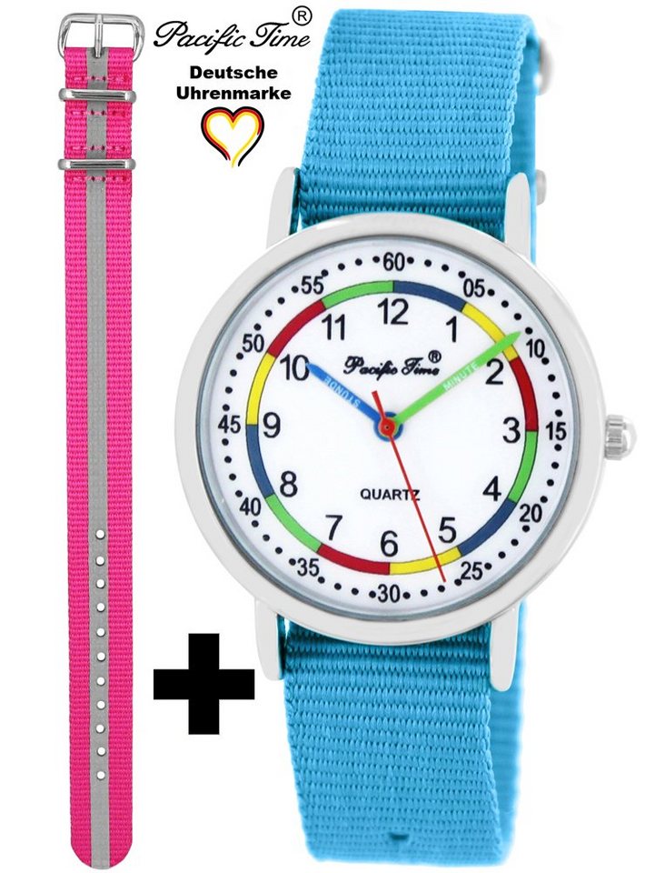 Pacific Time Quarzuhr Set Kinder Armbanduhr First Lernuhr Wechselarmband, Mix und Match Design - Gratis Versand von Pacific Time