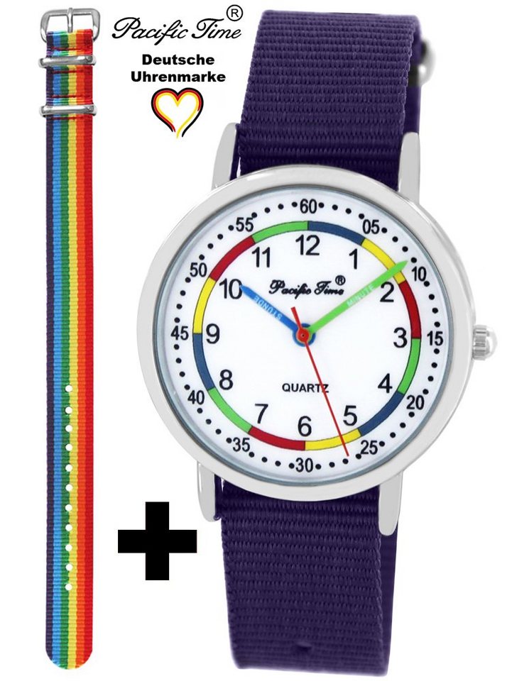 Pacific Time Quarzuhr Set Kinder Armbanduhr First Lernuhr Wechselarmband, Mix und Match Design - Gratis Versand von Pacific Time