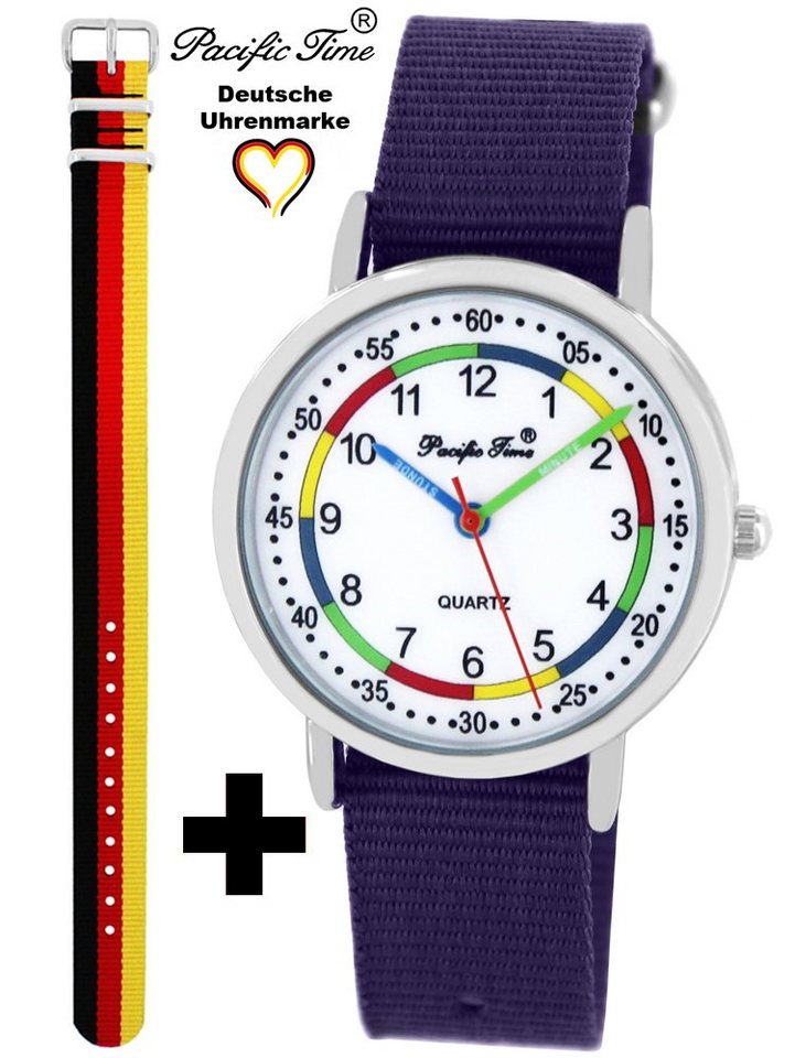 Pacific Time Quarzuhr Set Kinder Armbanduhr First Lernuhr Wechselarmband, Mix und Match Design - Gratis Versand von Pacific Time