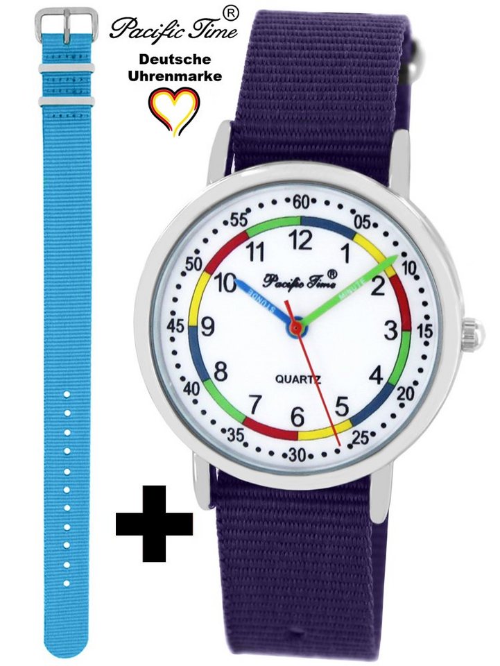 Pacific Time Quarzuhr Set Kinder Armbanduhr First Lernuhr Wechselarmband, Mix und Match Design - Gratis Versand von Pacific Time