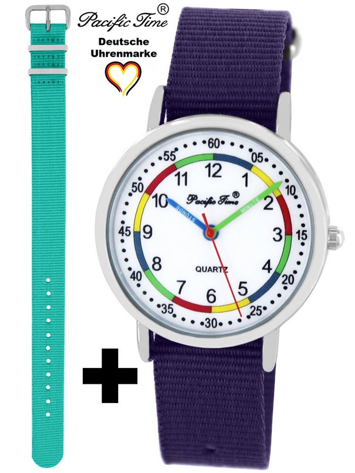 Pacific Time Quarzuhr Set Kinder Armbanduhr First Lernuhr Wechselarmband, Mix und Match Design - Gratis Versand von Pacific Time