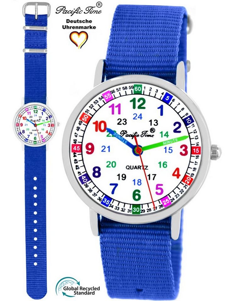 Pacific Time Quarzuhr Kinder Armbanduhr Lernuhr nachhaltiges Wechselarmband, Mix und Match Design - Gratis Versand von Pacific Time