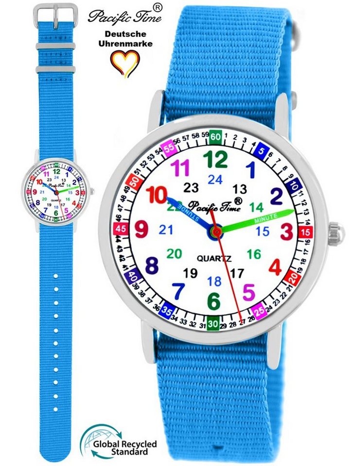 Pacific Time Quarzuhr Kinder Armbanduhr Lernuhr nachhaltiges Wechselarmband, Mix und Match Design - Gratis Versand von Pacific Time