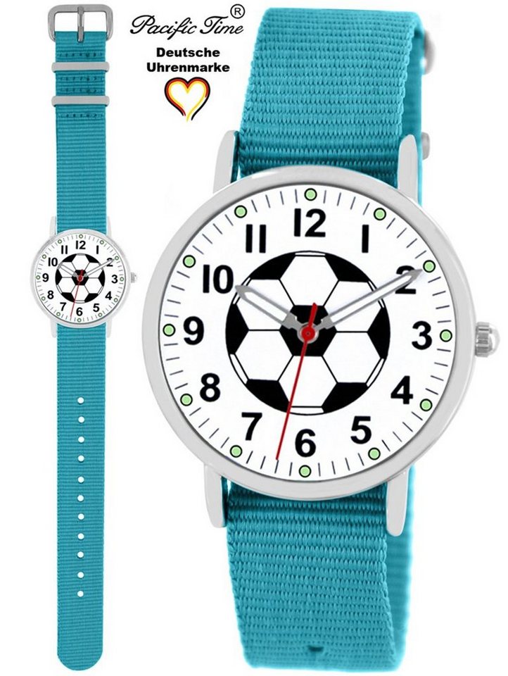 Pacific Time Quarzuhr Kinder Armbanduhr Fußball Wechselarmband, Mix und Match Design - Gratis Versand von Pacific Time