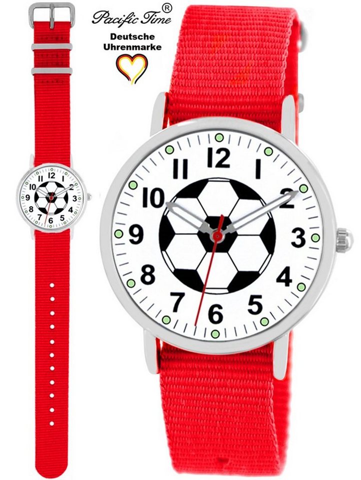 Pacific Time Quarzuhr Kinder Armbanduhr Fußball Wechselarmband, Mix und Match Design - Gratis Versand von Pacific Time