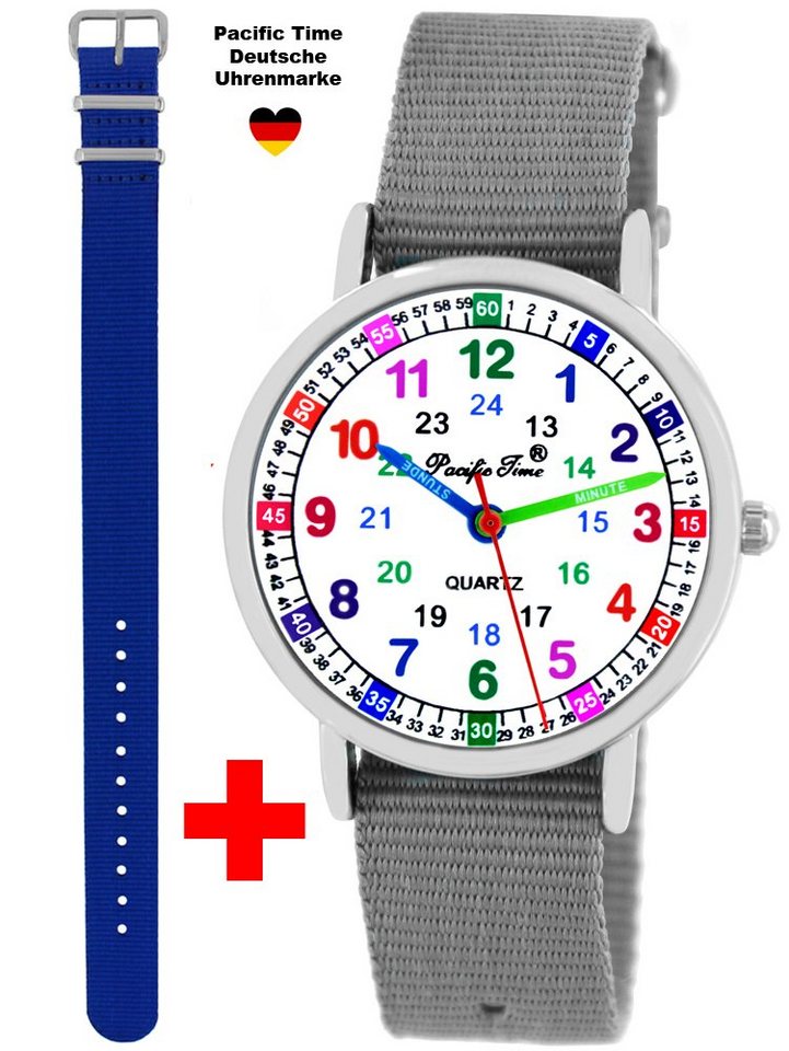 Pacific Time Quarzuhr Set Kinder Armbanduhr Lernuhr Wechselarmband, Mix und Match Design - Gratis Versand von Pacific Time