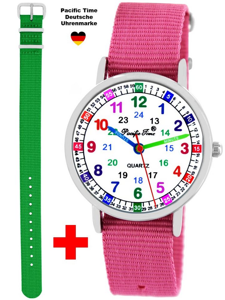 Pacific Time Quarzuhr Set Kinder Armbanduhr Lernuhr Wechselarmband, Mix und Match Design - Gratis Versand von Pacific Time