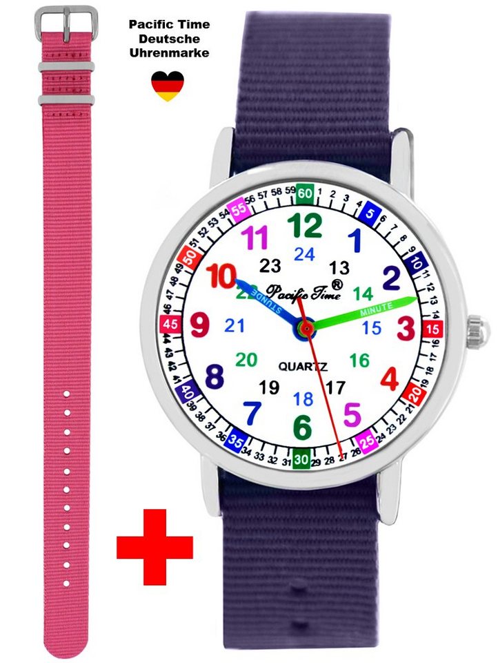 Pacific Time Quarzuhr Set Kinder Armbanduhr Lernuhr Wechselarmband, Mix und Match Design - Gratis Versand von Pacific Time