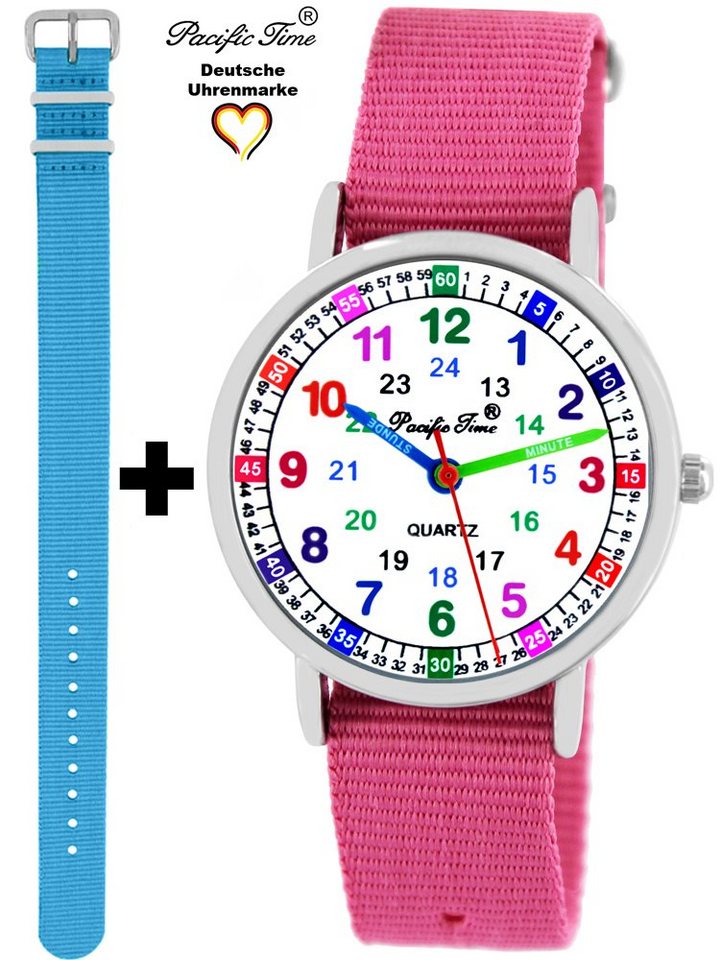 Pacific Time Quarzuhr Set Kinder Armbanduhr Lernuhr Wechselarmband, Mix und Match Design - Gratis Versand von Pacific Time