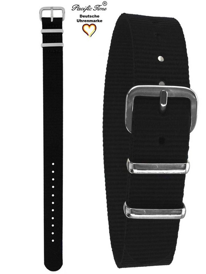 Pacific Time Uhrenarmband Wechselarmband Textil Nylon 16mm, Gratis Versand von Pacific Time