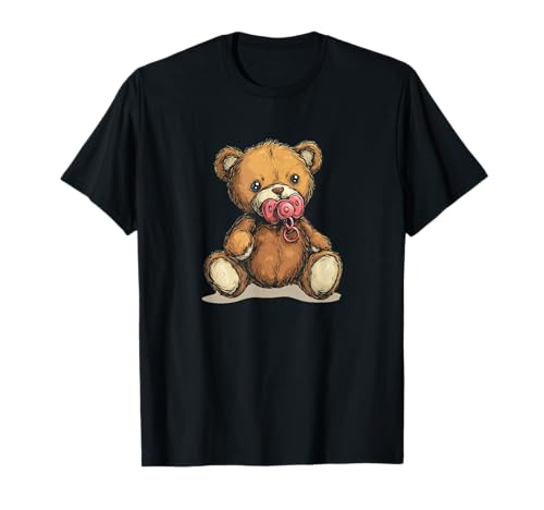 Cooles Schnuller-Teddybär-Kostüm für Baby und Kleinkind T-Shirt von Pacifier Teddy Bear Outfit