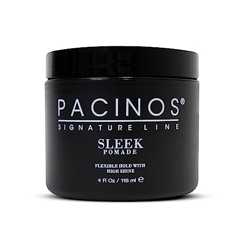 Pacinos Sleek Pomade Herren 118ml – Extra Halt & Shine Finish – Langanhaltende Definition – Wasserlösliche Formel – Für Alle Haartypen - Bart Pomade - Fruchtiger Duft von Pacinos