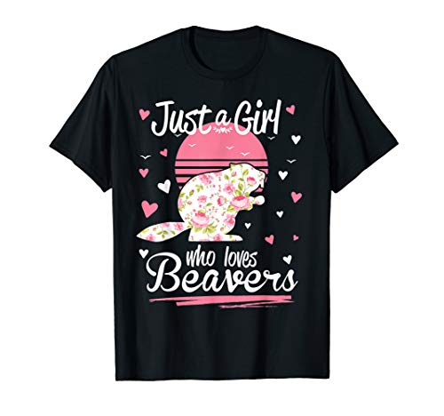 Just A Girl Who Loves Beavers, Biber Shirt. Jahrgang T-Shirt von Pack A Punch