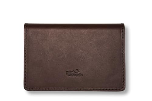 Pack & Smooch Leder Wallet Portemonnaie Geldbörse | Kartenetui mit Kartenslider | Pflanzlich gegerbtes Leder | Handgefertigt in Deutschland (Dunkelbraun) von Pack & Smooch
