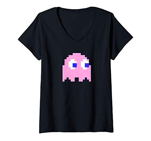 Damen PAC-MAN T-Shirt mit V-Ausschnitt von Pacman