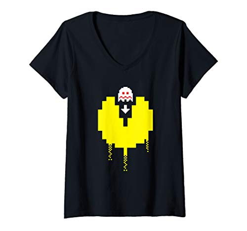 Damen PAC-MAN T-Shirt mit V-Ausschnitt von Pacman