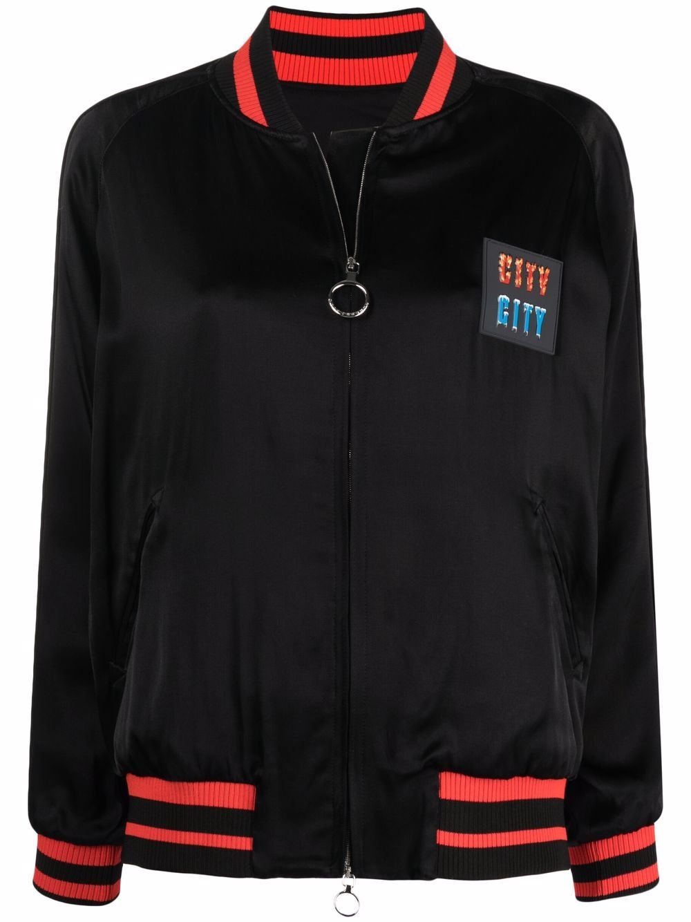 Rabanne Bomberjacke mit Logo-Patch - Schwarz von Rabanne