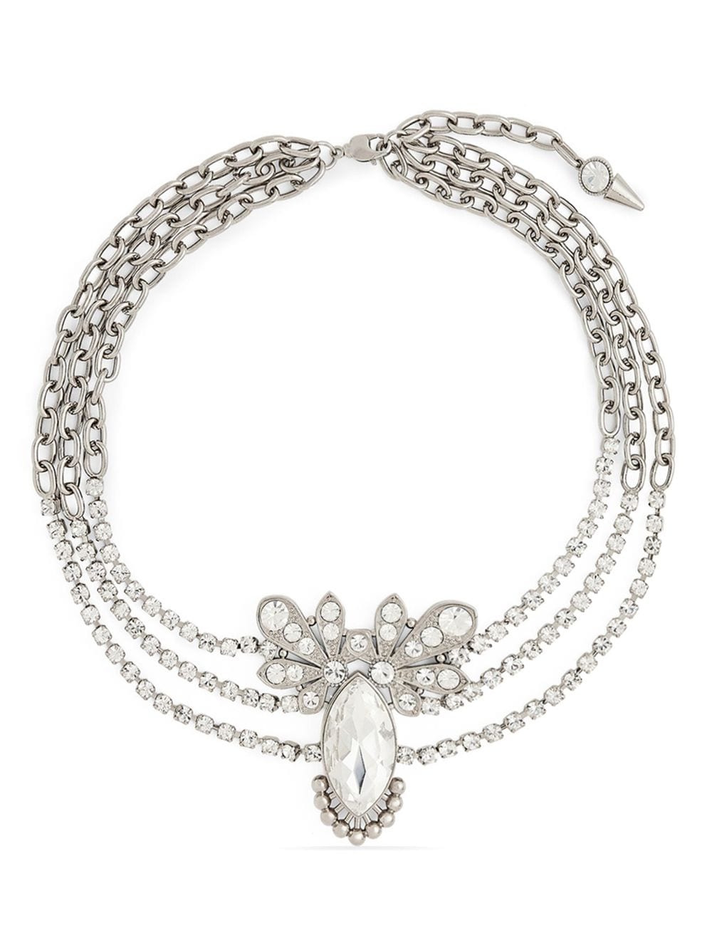 Rabanne Choker mit Kristallanhänger - Silber von Rabanne