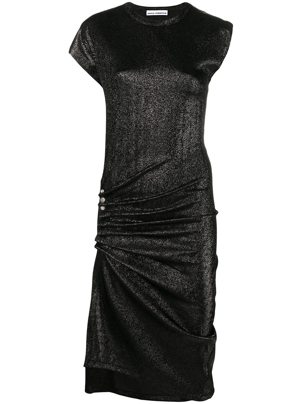 Rabanne Drapiertes Jersey-Kleid - Schwarz von Rabanne