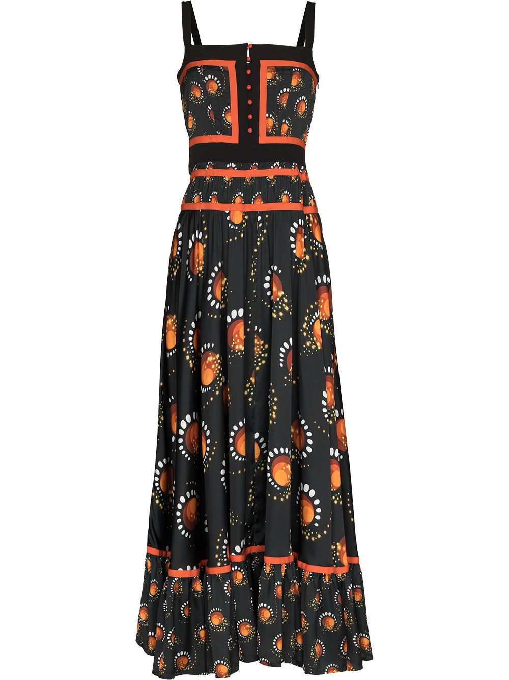 Rabanne Maxikleid mit grafischem Print - Schwarz von Rabanne