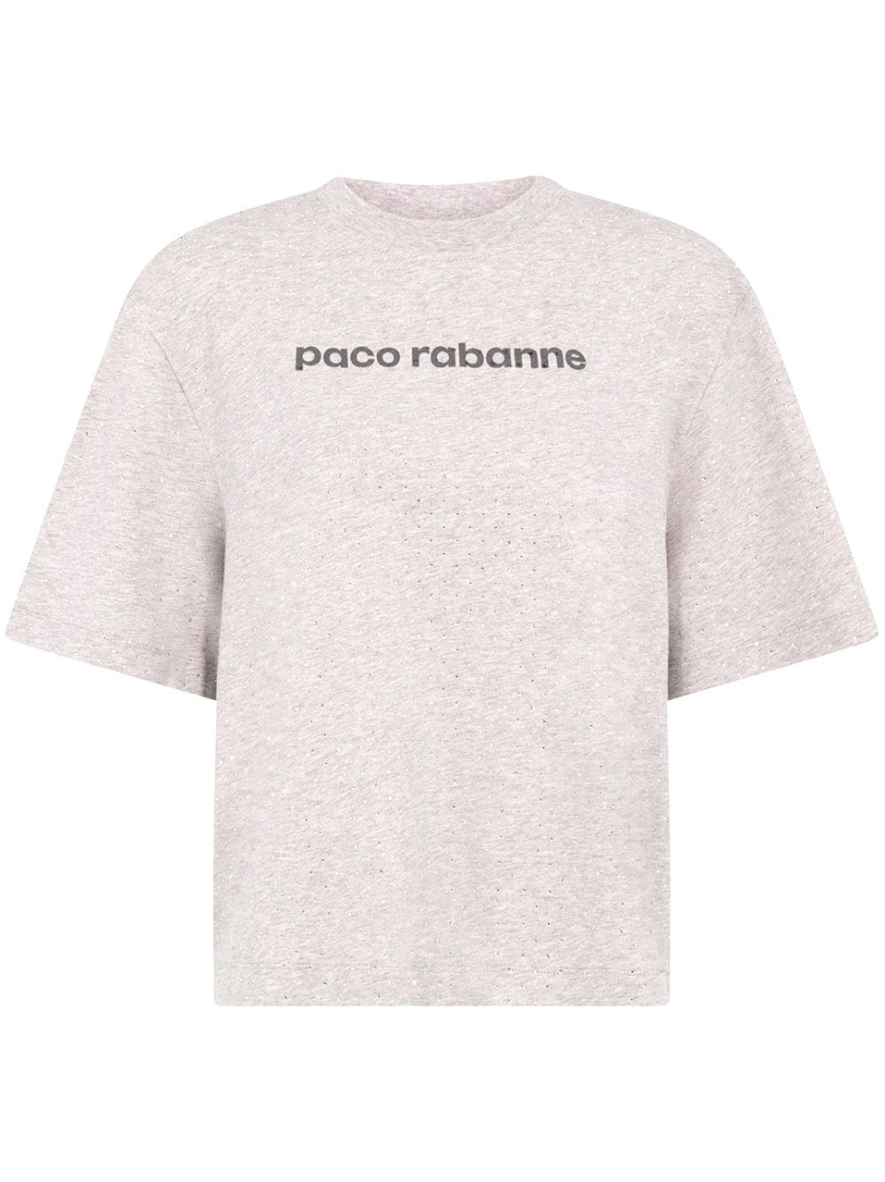 Rabanne T-Shirt mit Strass-Logo - Grau von Rabanne