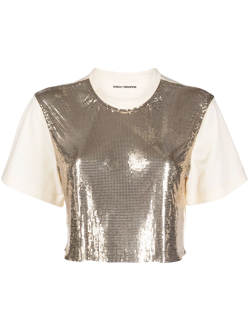 Rabanne T-Shirt mit Kettengeflecht - Gold von Rabanne