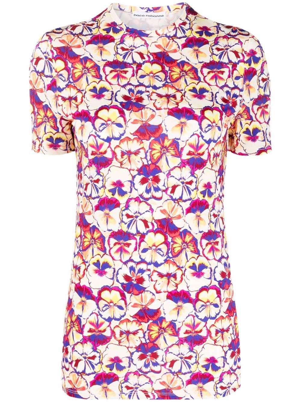 Rabanne T-Shirt mit Blumen-Print - Rosa von Rabanne