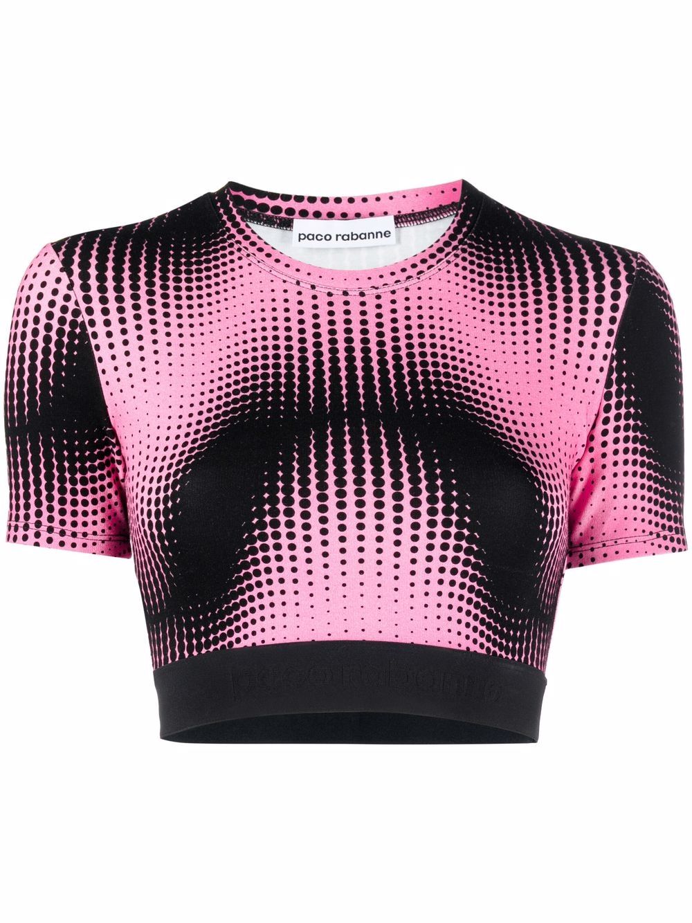 Rabanne Cropped-T-Shirt mit Print - Rosa von Rabanne