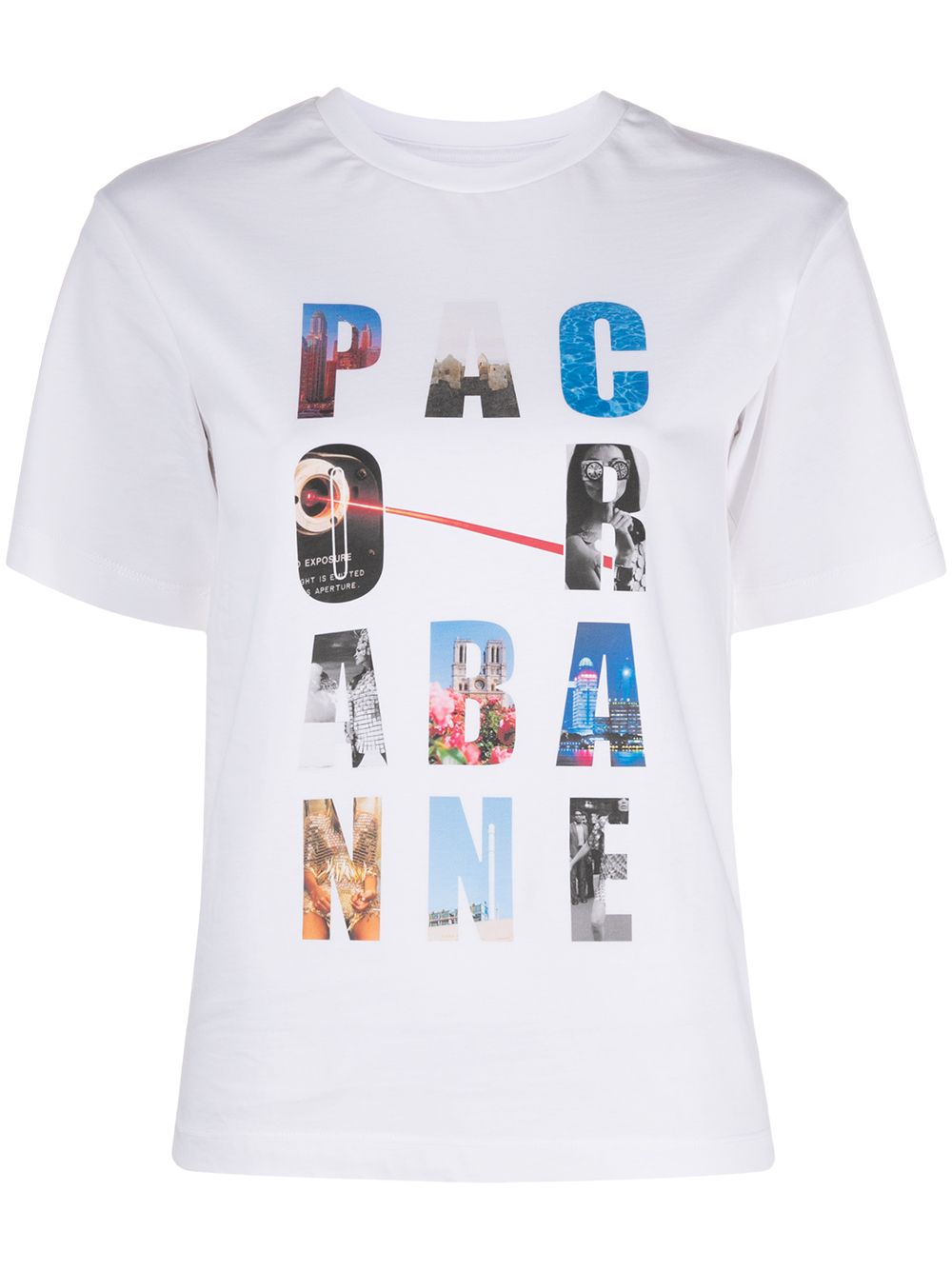 Rabanne T-Shirt mit Logo-Print - Weiß von Rabanne