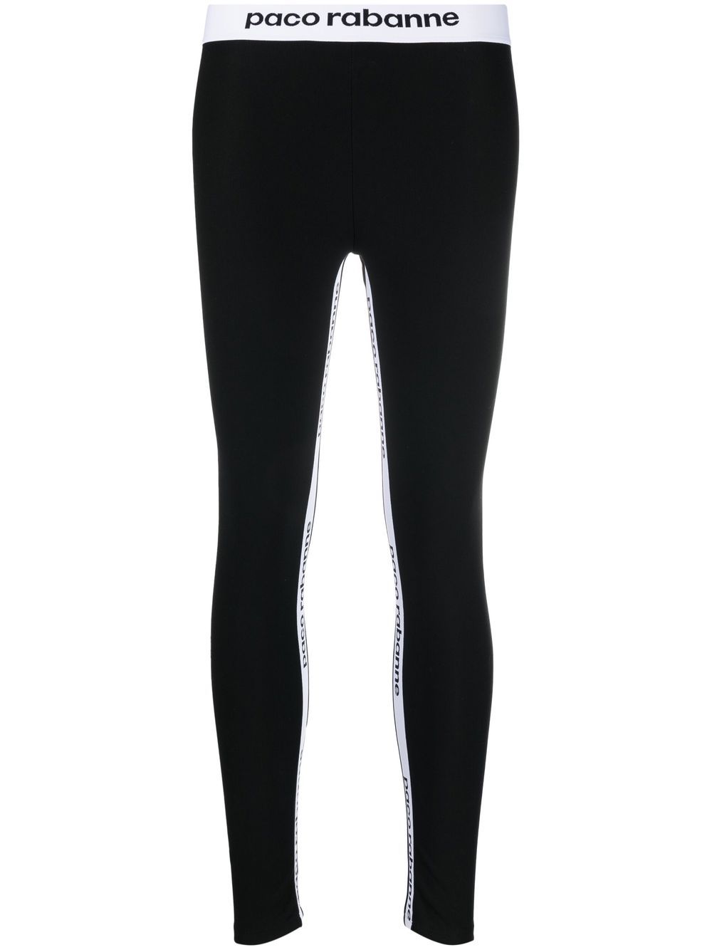 Rabanne Leggings mit Logo-Streifen - Schwarz von Rabanne