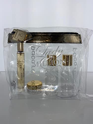 paco rabanne Lady Million Set Travel 10 ml EDP + refillable cosmetic bottle + refillable cosmetic jar + cosmetic bag von Paco Rabanne