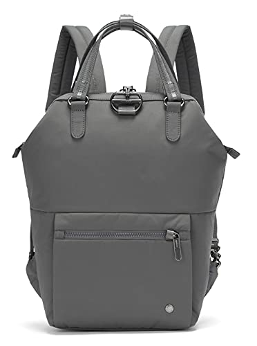 Pacsafe Citysafe CX 11L Anti-Diebstahl-Mini-Rucksack für Damen, passend für 13-Zoll-Laptop, Econyl Storm von Pacsafe