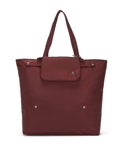 Pacsafe Damen Citysafe CX Diebstahlschutz verstaubare horizontale Tragetasche, Merlot (Braun) - 20450319 von Pacsafe