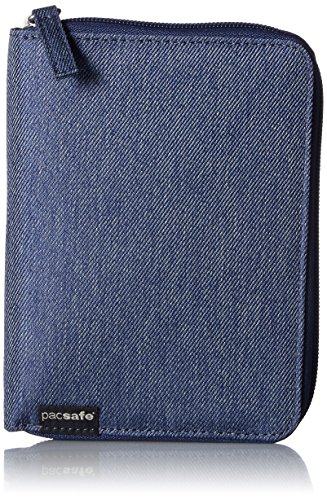 Pacsafe Geldbörse, Denim, Blau, RFID geschützt, Unisex-Erwachsene, Wert auf Sicherheit und Stil von Pacsafe