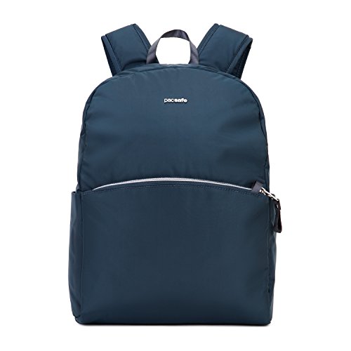 Pacsafe Stylesafe Backpack, großer Daypack für Damen, Anti-Diebstahl Tasche, Schulterrucksack mit Diebstahlschutz, Sicherheits-Features - 12 Liter, Uni, Navy/Blau von Pacsafe