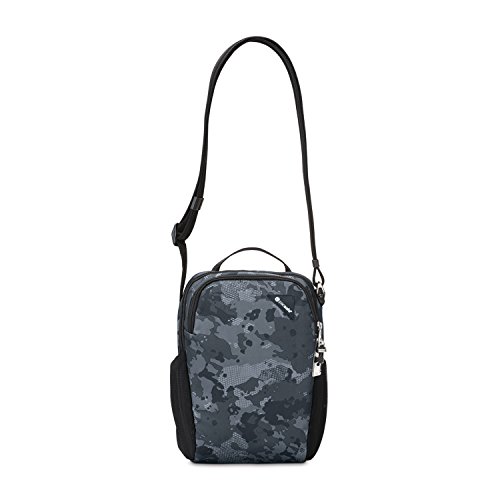 Pacsafe Vibe 200 Unisex-Erwachsene Anti-Theft Compact Travel Bag, Diebstahlschutz Umhängetasche, Grau Camo/Grey Camo von Pacsafe