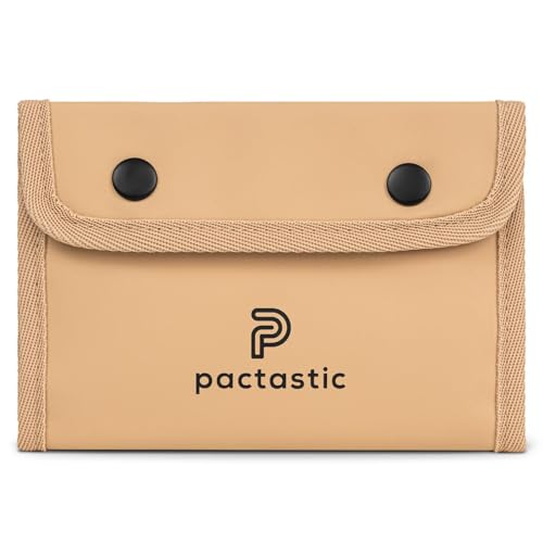 Pactastic Reisepass-Geldbörse mit 6 Kartenfächern & geschütztem Münzfach | 100 g Leichter Reisegeldbeutel für Pässe & Bargeld aus wasserabweisendem veganem Tech-Material | 17,5 x 2,5 x 13 cm von Pactastic