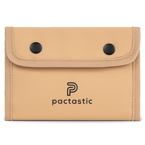 Pactastic Reisepass-Geldbörse mit 6 Kartenfächern & geschütztem Münzfach | 100 g leichter Reisegeldbeutel für Pässe & Bargeld aus wasserabweisendem veganem Tech-Material | 17,5 x 2,5 x 13 cm von Pactastic