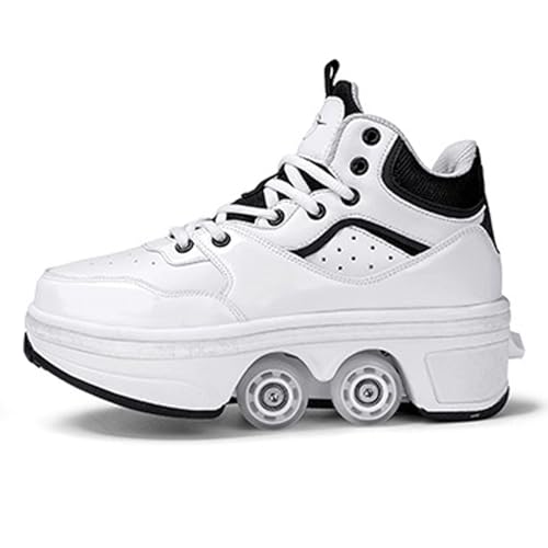 PacuM Roller Skate Schuhe Parkour Casual Retractable Deformation Roller Schuhe Skate Schuhe mit Rad,38 von PacuM