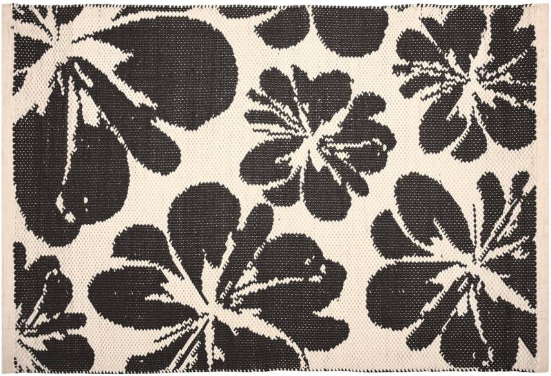 PAD Fußmatte "BLOOM" rechteckig 12 mm Höhe Schmutzfangmatte, handgewebt, Blumen Muster, In- und Outdoor geeignet von Pad