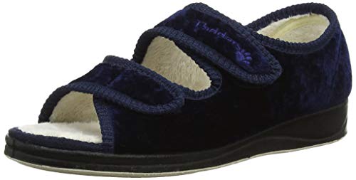 Padders Plus Damen Lydia Niedrige Hausschuhe, Blau Navy 24, 35.5 EU von Padders