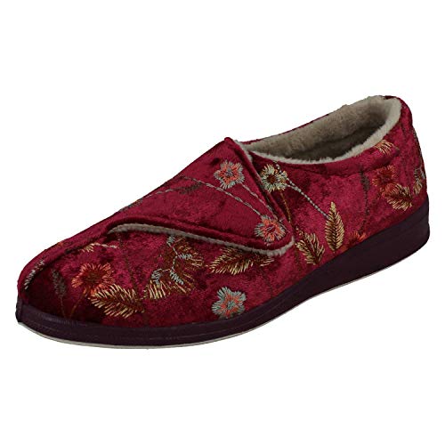 Padders Damen Amelia Flache Hausschuhe, Mehrfarbig (Wine 16), 42 EU von Padders