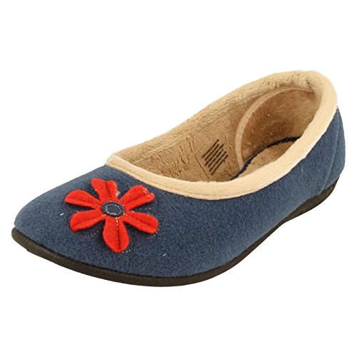 Padders Damen Happy Hausschuhe, Blau (Blue), 36 EU von Padders