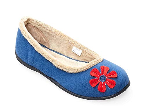 Padders Damen Happy Hausschuhe, Blau (Blue) von Padders