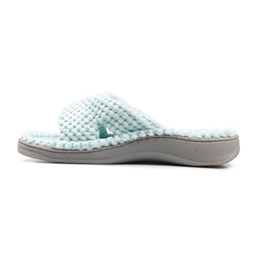 Padders Damen-Hausschuhe, Kreuz-Detail, verstellbar, Flo, Mint-Popcornblau, 39 EU von Padders